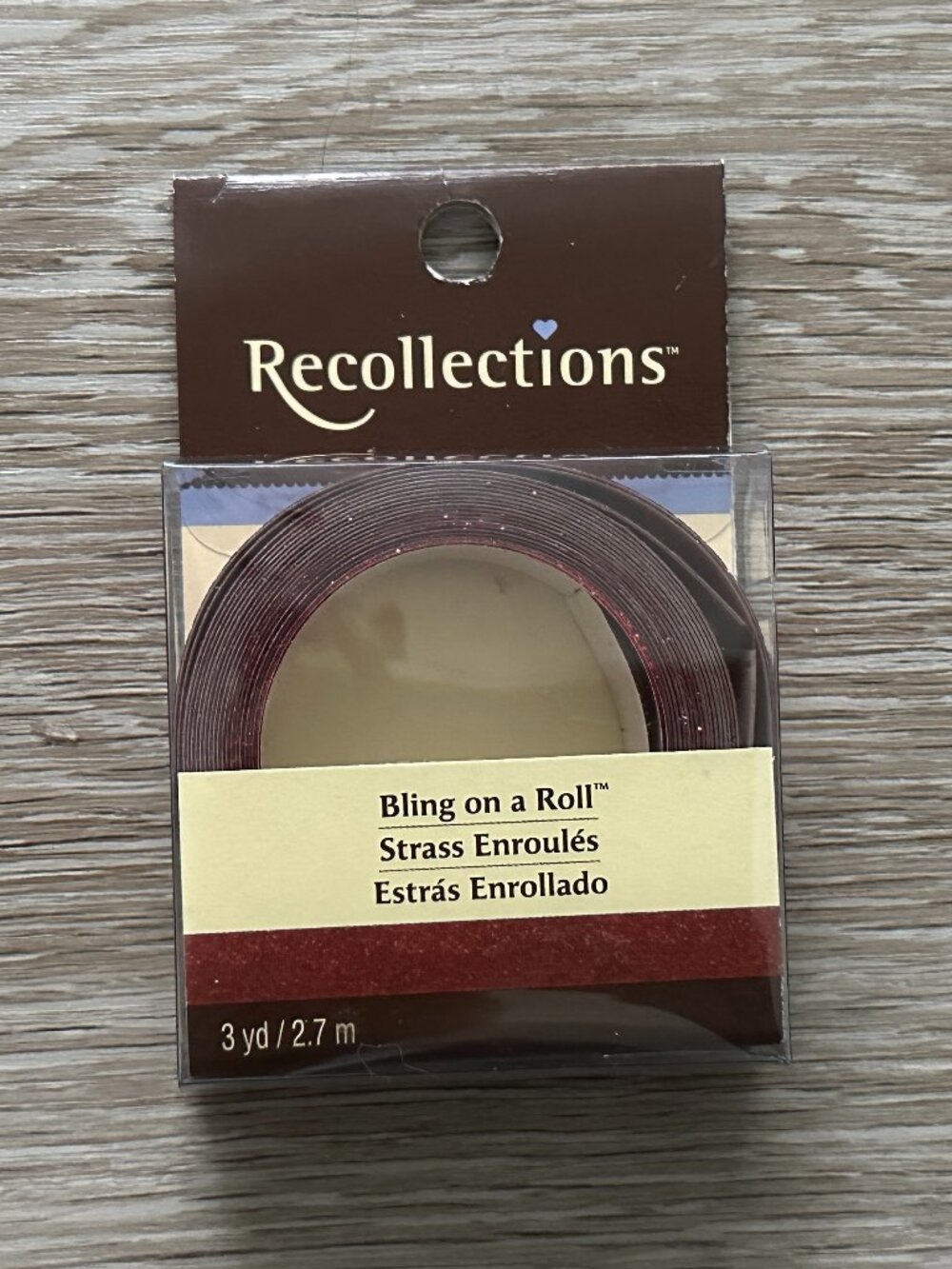 NWT Recollections Bling on a Roll 3 Yds Glittery Red Stickers